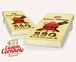 Personalized BBQ Cornhole Set With Bags