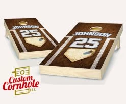 Personalized Baseball Cornhole Set With Bags