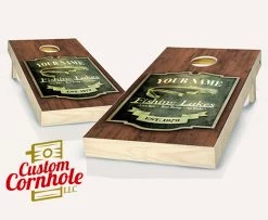 Personalized Fishing Cornhole Set With Bags