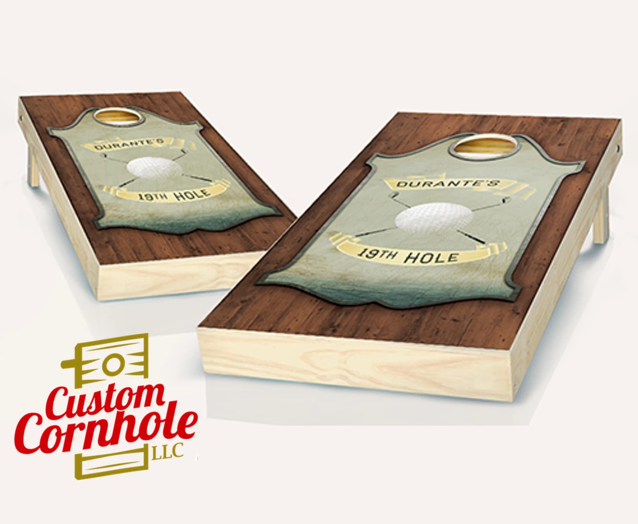 Personalized Golf Cornhole Set With Bags 3 Personalized Golf Cornhole Set With Bags