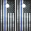 Thin Blue Line Flag Cornhole Wraps - Set Of 2 2 Thin Blue Line Flag Cornhole Wraps - Set Of 2 -Pro Cornhole Shop Police Blue Stripe Flag 87828.1493472269