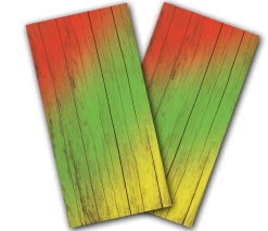 Rasta Grain Cornhole Wraps - Set Of 2