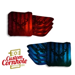 Blue Red Deer Professional Cornhole Bags - Set Of 8