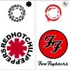 Red Hot Chili Peppers And Foo Fighters Cornhole Wraps - Set Of 2