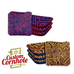 Red Yellow Tech Professional Cornhole Bags - Set Of 8