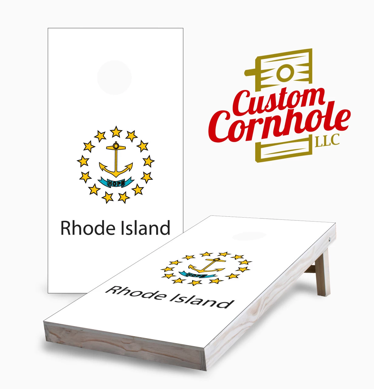 Rhode Island Flag Cornhole Set With Bags