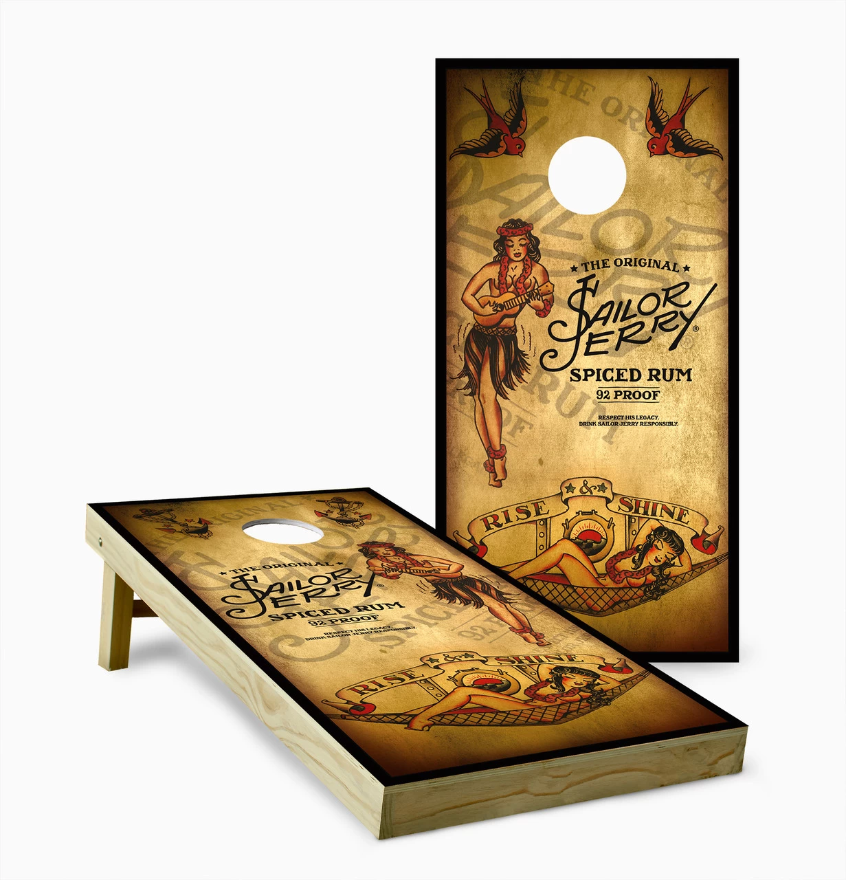 Sailor Jerry Cornhole Set With Bags 3 Sailor Jerry Cornhole Set With Bags