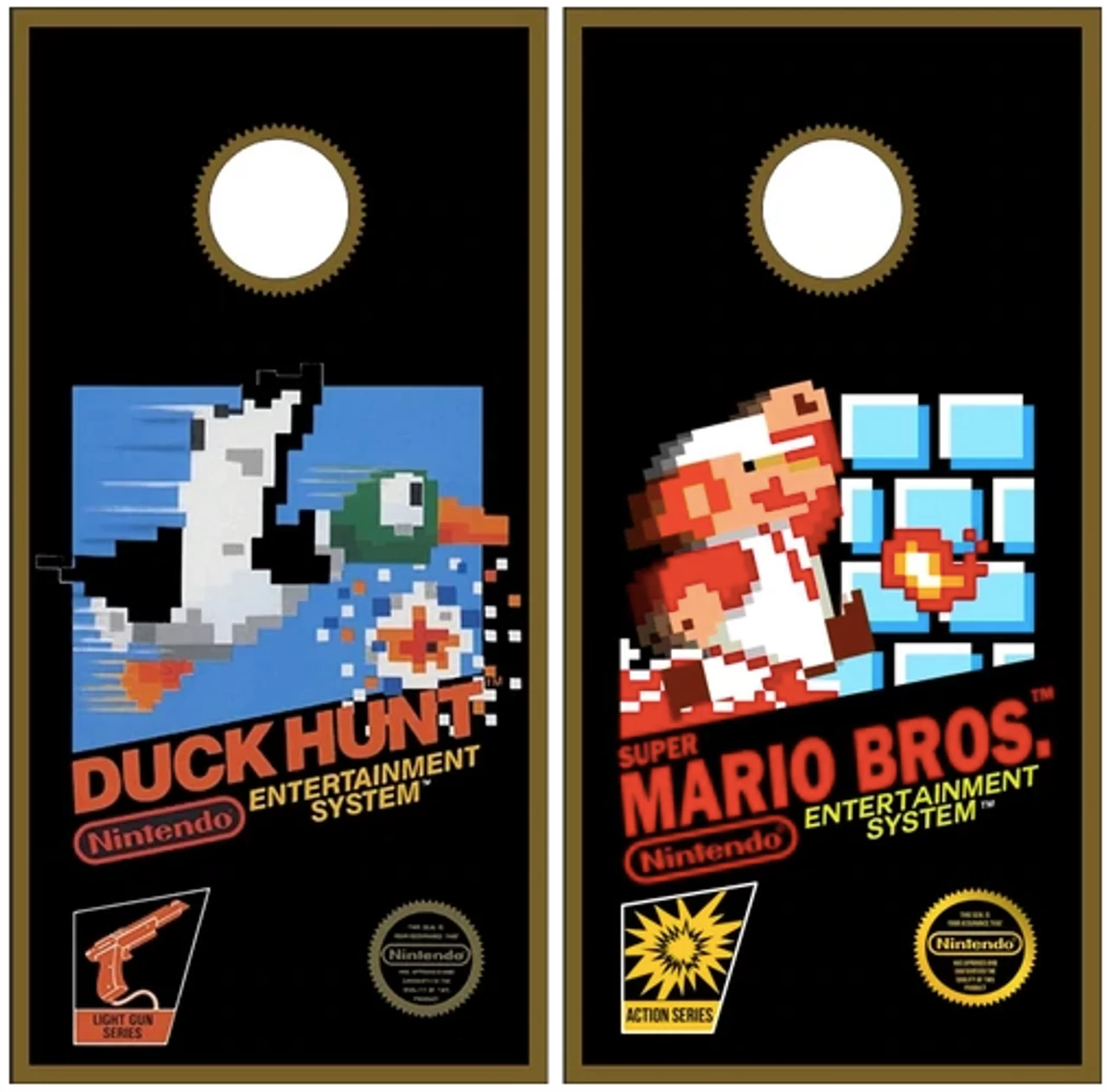 Super Mario Bros. And Duck Hunt Cornhole Set With Bags 4 Super Mario Bros. And Duck Hunt Cornhole Set With Bags - Image 2