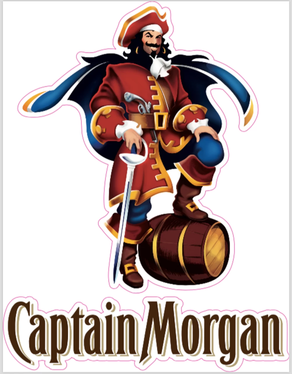 Captain Morgan Cornhole Decal 3 Captain Morgan Cornhole Decal