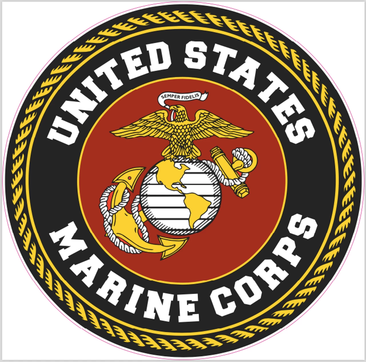 Marine Cornhole Decal 3 Marine Cornhole Decal