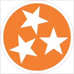 Tennessee Tri Star Cornhole Decal
