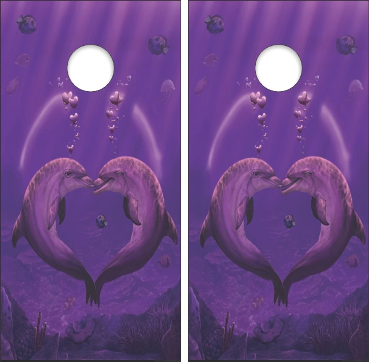 Sea Of Hearts Cornhole Set With Bags 4 Sea Of Hearts Cornhole Set With Bags - Image 2