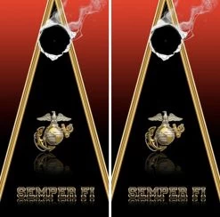 Semper Fi Cornhole Wraps - Set Of 2