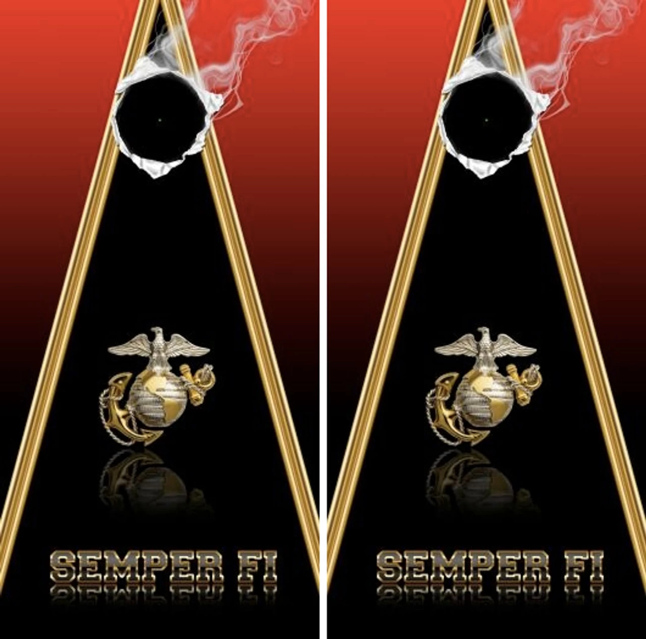 Semper Fi Cornhole Wraps - Set Of 2 3 Semper Fi Cornhole Wraps - Set Of 2