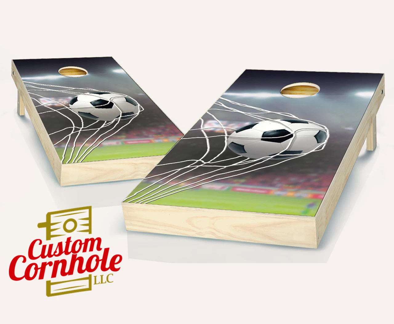 Soccer Goal Cornhole Set With Bags 3 Soccer Goal Cornhole Set With Bags