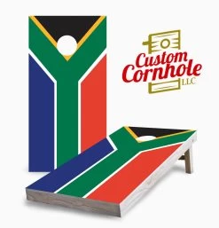 South African Flag Cornhole Set With Bags