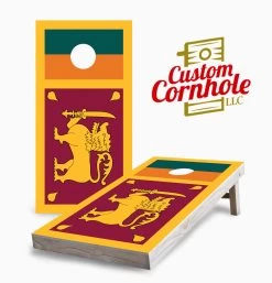 Sri Lankan Flag Cornhole Set With Bags