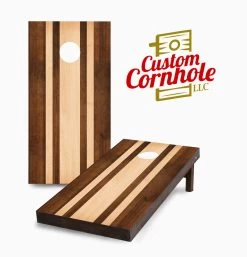 Stained Striped Hardwood Set With Bags