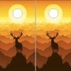 Deer Sunset Cornhole Wraps - Set Of 2 -Pro Cornhole Shop Sunset Deer 90435.1447101094