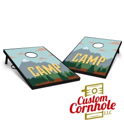 Tailgate Camp Themed Cornhole Set With Bags