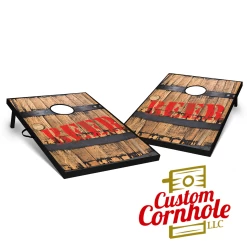 Tailgate Beer Barrel Cornhole Set With Bags