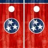 Tennessee Wood Flag Cornhole Wraps - Set Of 2