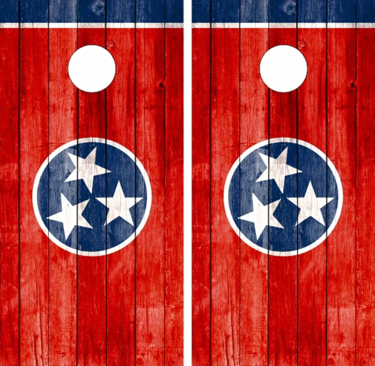 Tennessee Wood Flag Cornhole Wraps - Set Of 2 3 Tennessee Wood Flag Cornhole Wraps - Set Of 2