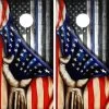 Thin Blue Line Hand Pull Cornhole Wraps - Set Of 2 1 Thin Blue Line Hand Pull Cornhole Wraps - Set Of 2 -Pro Cornhole Shop Thin Blue Line Hand Pulling American USA Flag 2 44395.1674610625