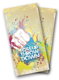 Toss Up Throw Down Cornhole Wraps - Set Of 2