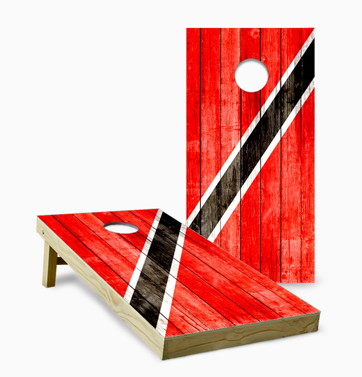 Trinidad And Tobago Flag Version 2 Cornhole Set With Bags 3 Trinidad And Tobago Flag Version 2 Cornhole Set With Bags