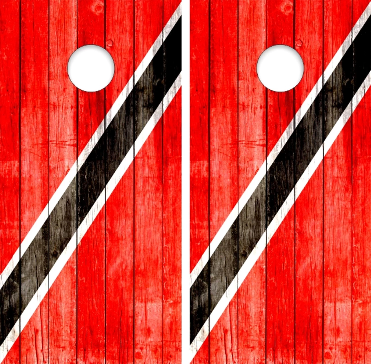 Trinidad And Tobago Flag Version 2 Cornhole Set With Bags 4 Trinidad And Tobago Flag Version 2 Cornhole Set With Bags - Image 2