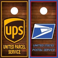 USPS And UPS Cornhole Wraps - Set Of 2