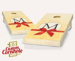 Wedding Bow Cornhole Set With Bags