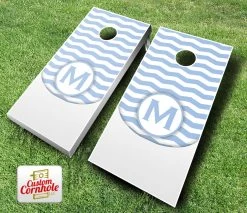 Wedding Chevron Initial Cornhole Set With Bags -Pro Cornhole Shop Wedding Chevron Set 11665.1444775500