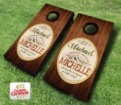 Wedding Emblem Rustic Cornhole Set With Bags -Pro Cornhole Shop Wedding Emblem Rustic Cornhole Set 73496.1485984079