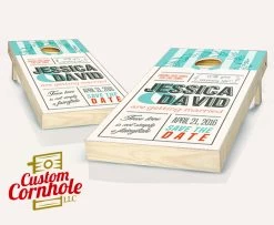 Wedding Invitation Cornhole Set With Bags