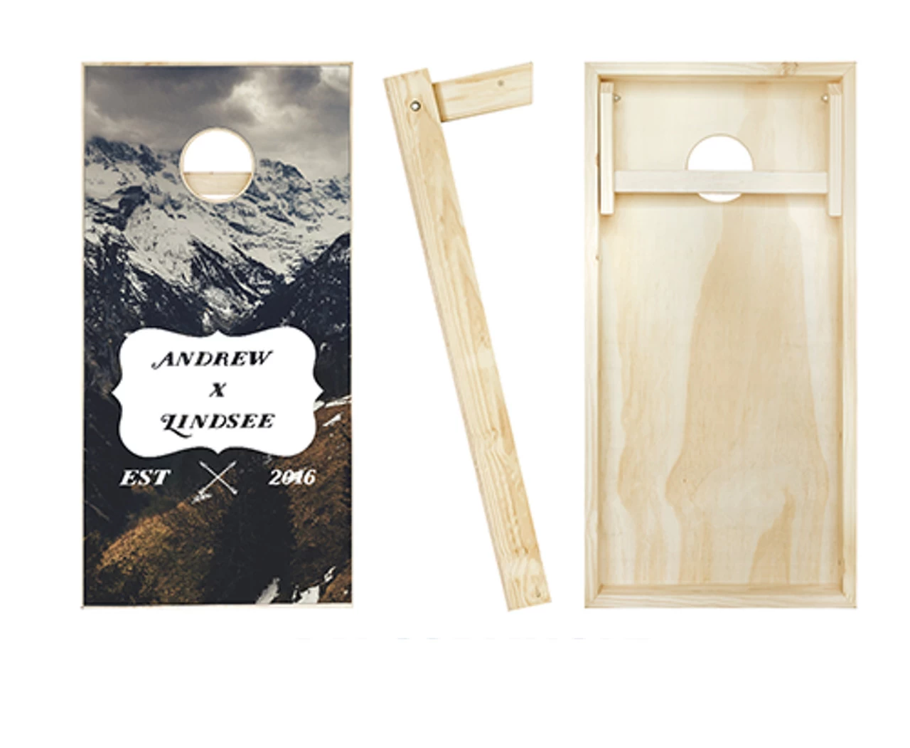 Wedding Mountains Cornhole Set With Bags 5 Wedding Mountains Cornhole Set With Bags - Image 3