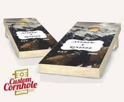 Wedding Mountains Cornhole Set With Bags