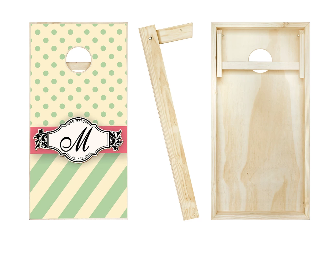 Wedding Ribbon Cornhole Set With Bags 4 Wedding Ribbon Cornhole Set With Bags - Image 2