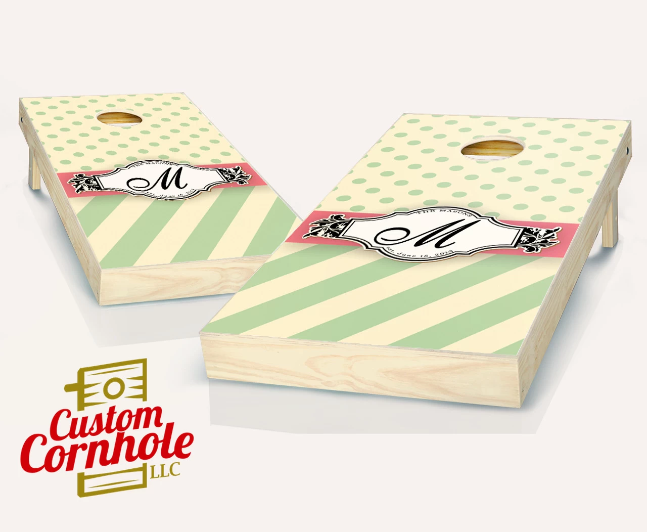 Wedding Ribbon Cornhole Set With Bags 3 Wedding Ribbon Cornhole Set With Bags
