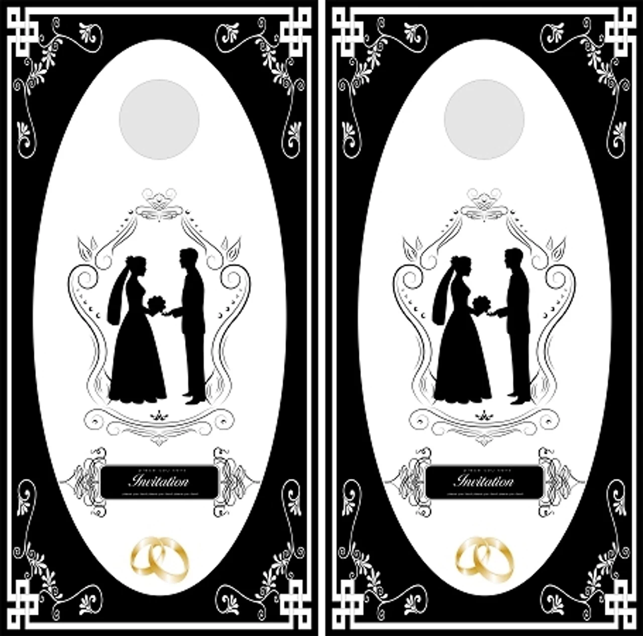 Wedding Cornhole Wraps Version 4 - Set Of 2 3 Wedding Cornhole Wraps Version 4 - Set Of 2