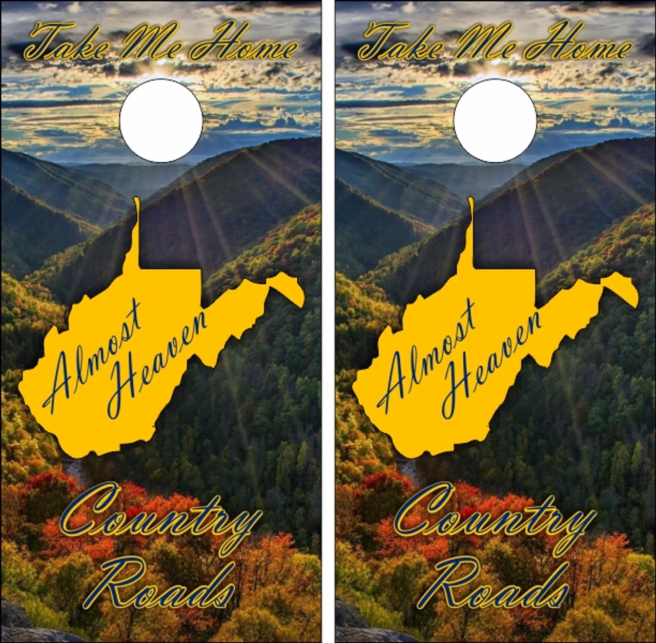 West Virginia Version 2 Cornhole Wraps - Set Of 2 3 West Virginia Version 2 Cornhole Wraps - Set Of 2