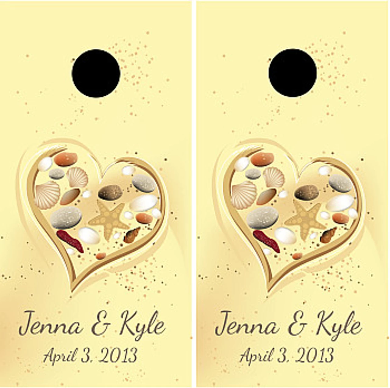 Beach Wedding Cornhole Wraps - Set Of 2 3 Beach Wedding Cornhole Wraps - Set Of 2