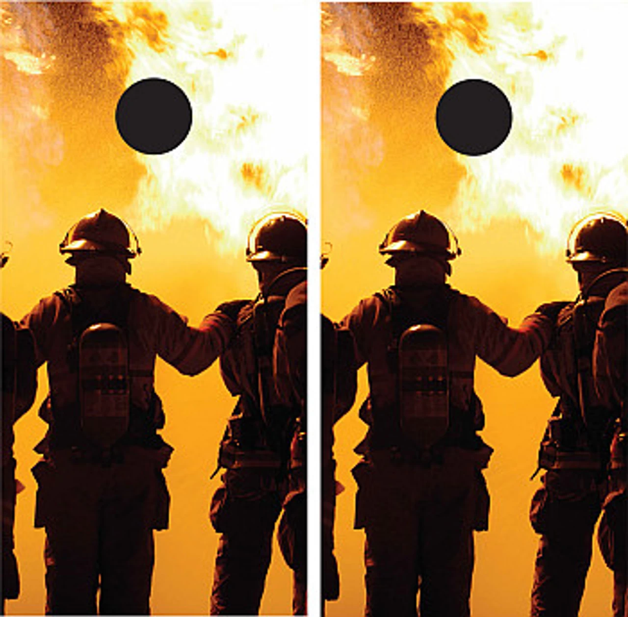 Firefighters Cornhole Wraps - Set Of 2 3 Firefighters Cornhole Wraps - Set Of 2