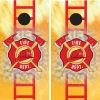 Fire Department With Ladder Cornhole Wraps - Set Of 2 1 Fire Department With Ladder Cornhole Wraps - Set Of 2 -Pro Cornhole Shop firefighters ladder cornhole wraps l 98367.1394065844
