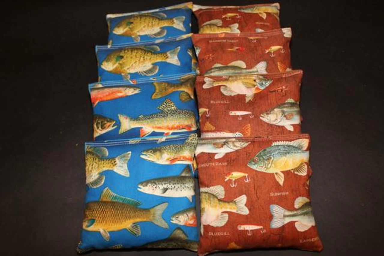 Fishing (Version 3) Cornhole Bags - Set Of 8 4 Fishing (Version 3) Cornhole Bags - Set Of 8 - Image 2