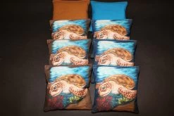 Sea Turtles Cornhole Bags - Set Of 8