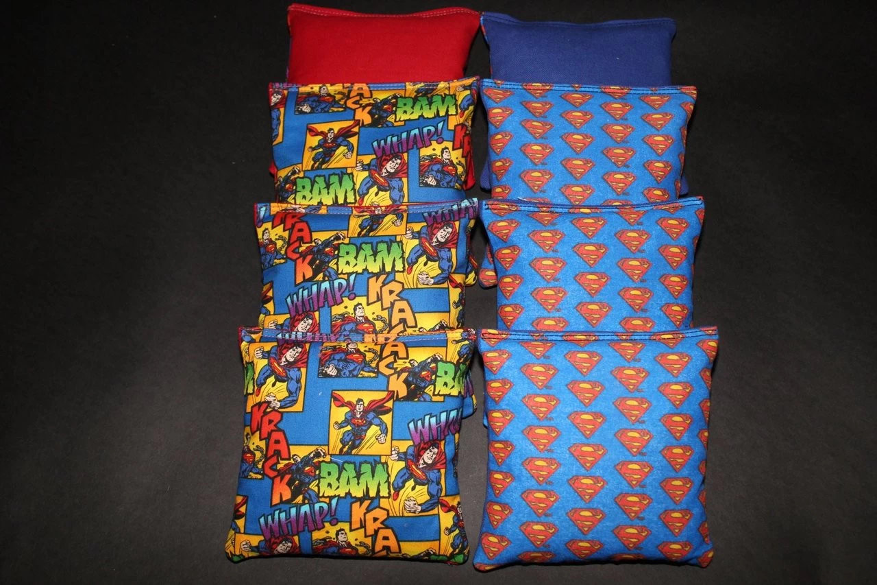 Superman Cornhole Bags - Set Of 8 4 Superman Cornhole Bags - Set Of 8 - Image 2