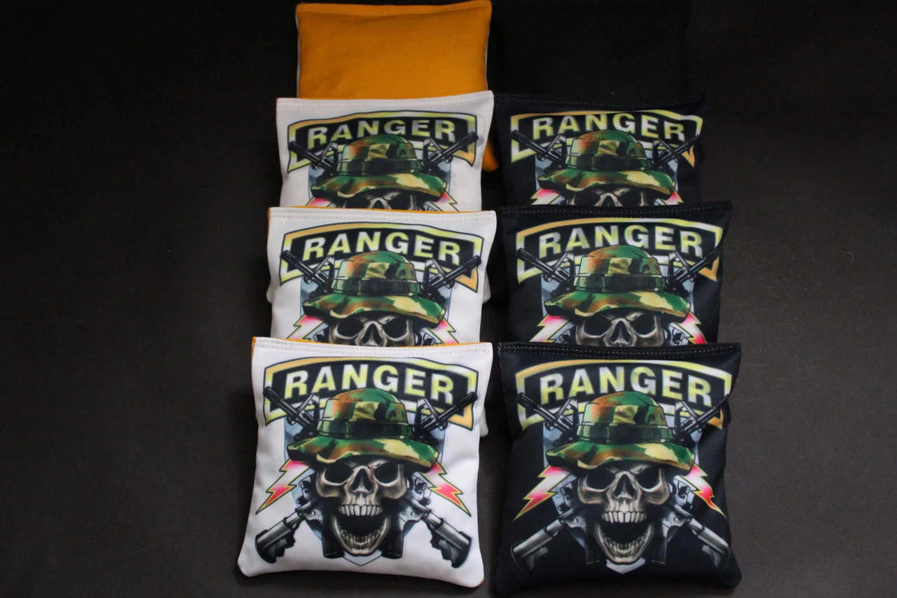 US Army Ranger Skulls & Guns Cornhole Bags - Set Of 8 4 US Army Ranger Skulls & Guns Cornhole Bags - Set Of 8 - Image 2