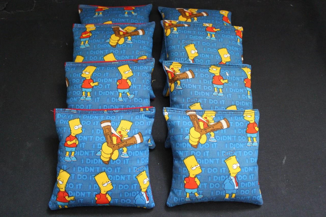 Bart Simpson Cornhole Bags - Set Of 8 3 Bart Simpson Cornhole Bags - Set Of 8